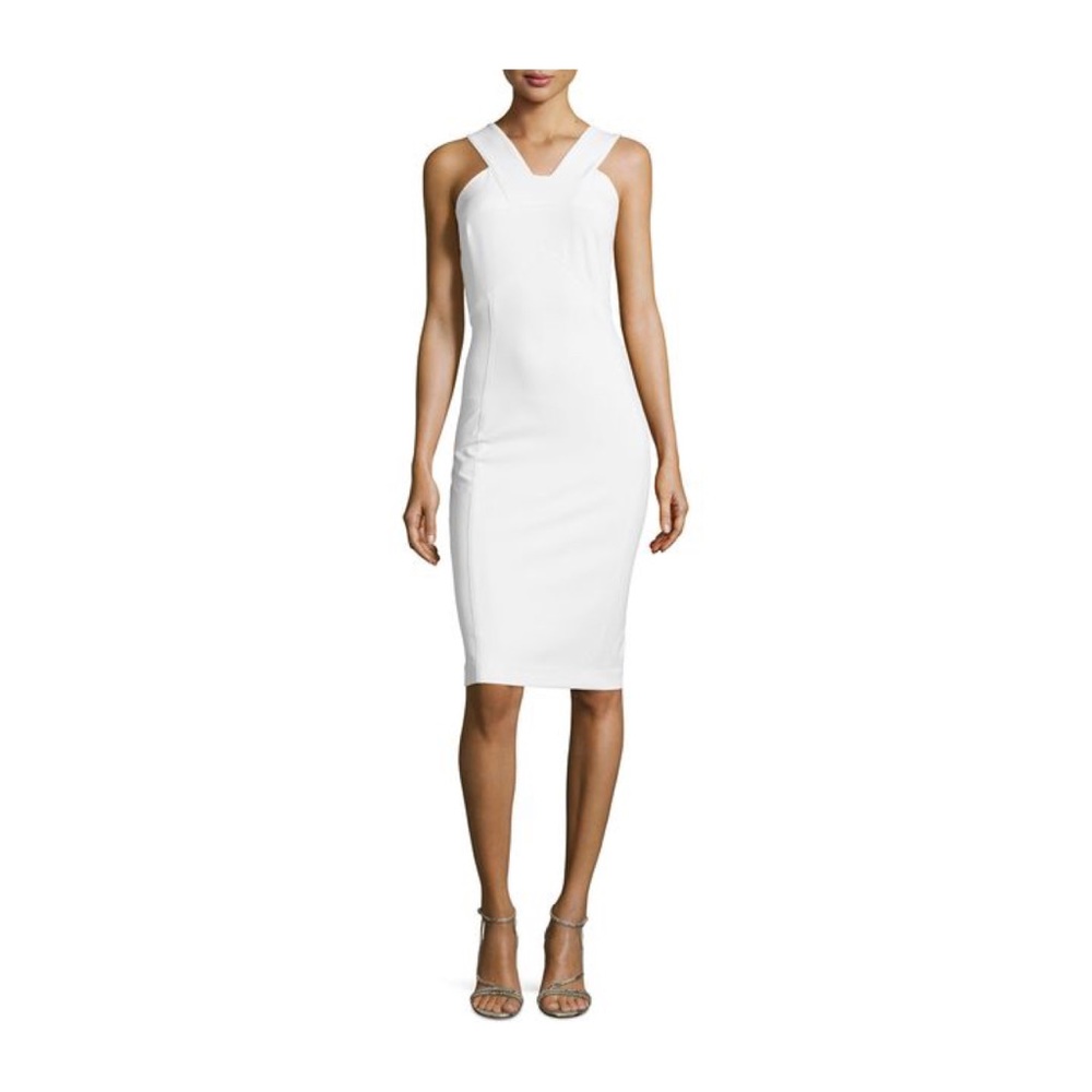 Veronica Beard V-Neck Scuba Sheath Dress